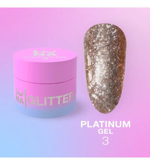 Гель для дизайна Luna Platinum Gel №3, объем 5 мл 